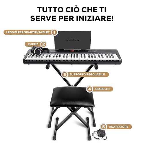 Detalle de Alesis Melody 61 MK4: tastiera pianoforte 61 tasti con accessori, ideale per principianti