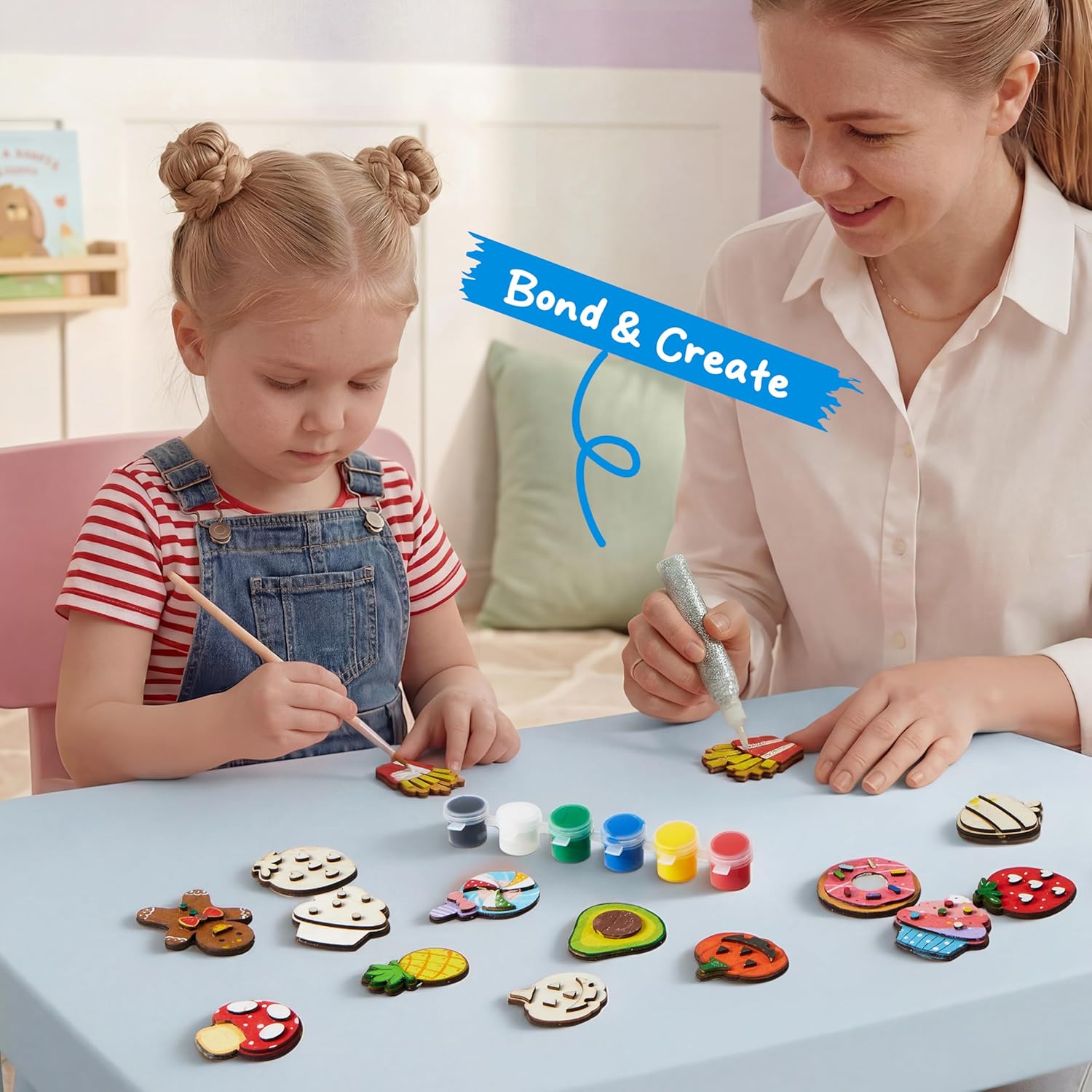 Thumbnail 5 de JOYIN 12PCS Wooden Magnets painting kit for kids 🎨