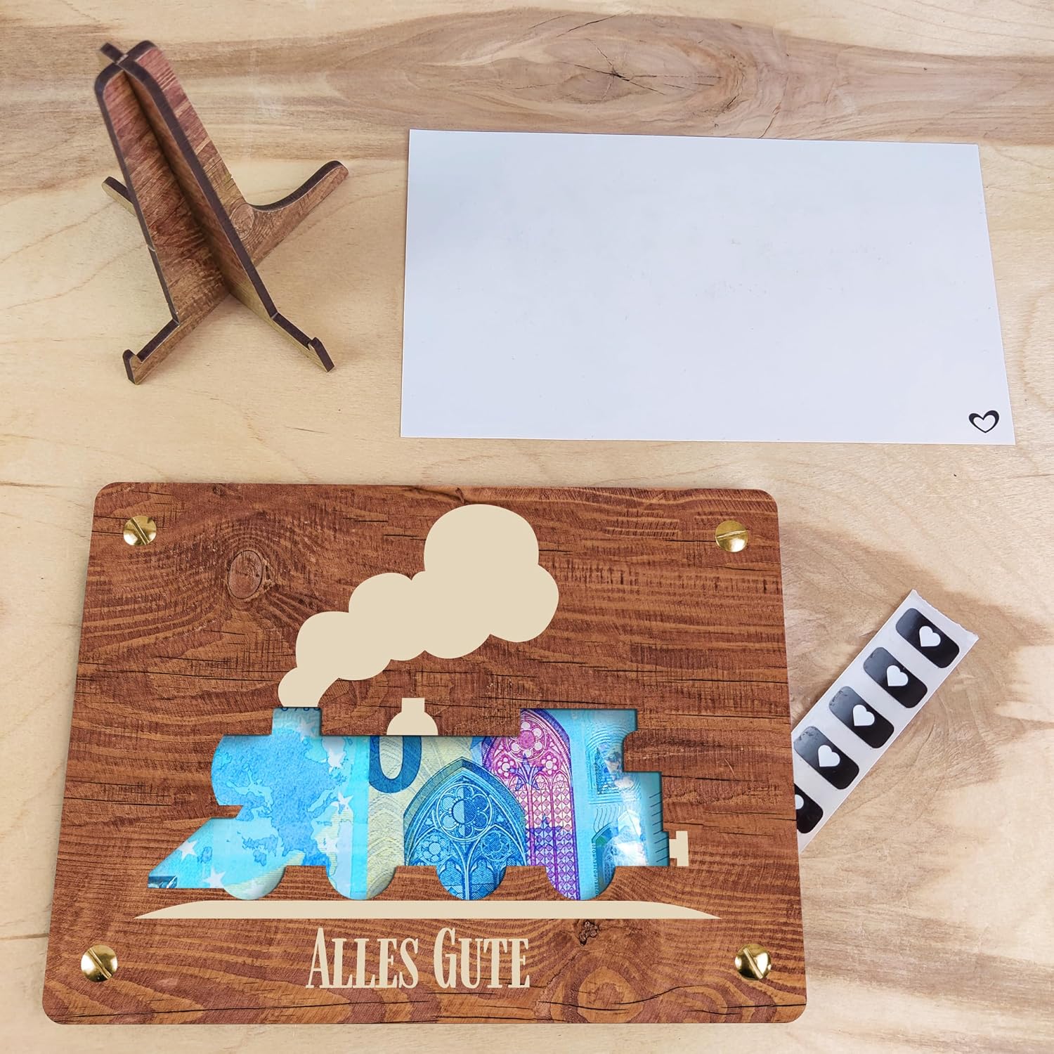 Thumbnail 5 de Zug Geschenk XL Geldgeschenk aus Holz 20x15 cm đźš‚