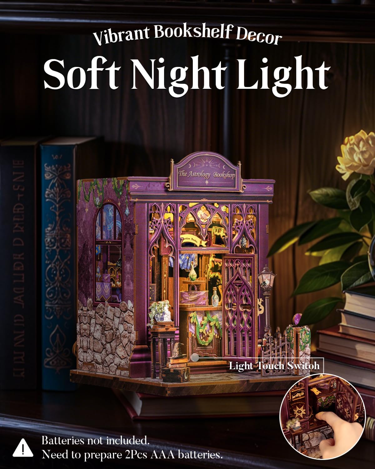 Thumbnail 1 de Cutefun The Astrology Bookshop – kit Book Nook DIY adulte avec lumière LED