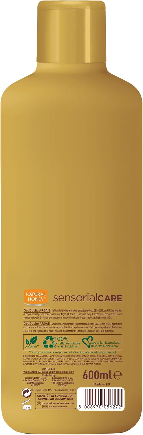 Thumbnail 1 de Natural Honey Gel di Bagno Elixir di Argan 650 ml + 100 ml: nutriente e aromatico, per coccolare la pelle