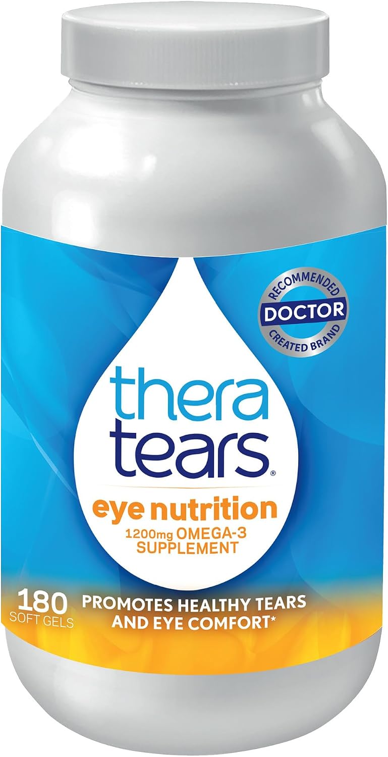 Detalle de TheraTears Omega 3 Eye Care Supplement, 180-Count with Fish and Flaxseed Oils