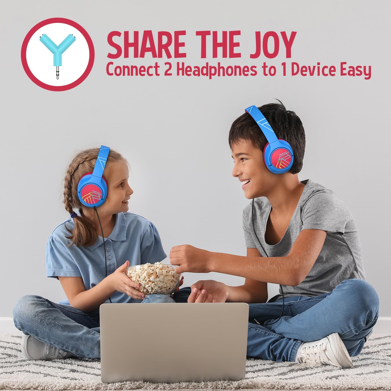 Thumbnail 5 de PowerLocus Bobo cuffie Bluetooth per bambini over-ear con limitazione volume 74/85/94 dB, LED e microfono