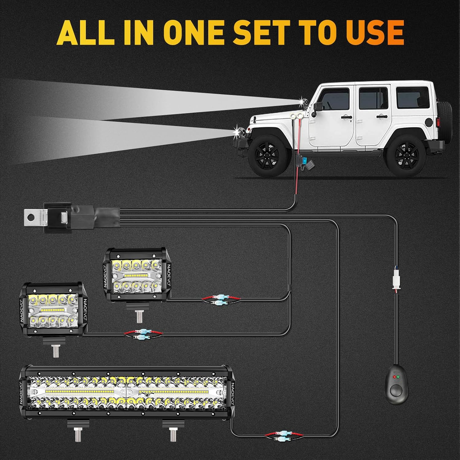 Thumbnail 6 de NAOEVO 12Inch LED Light Bar 420W