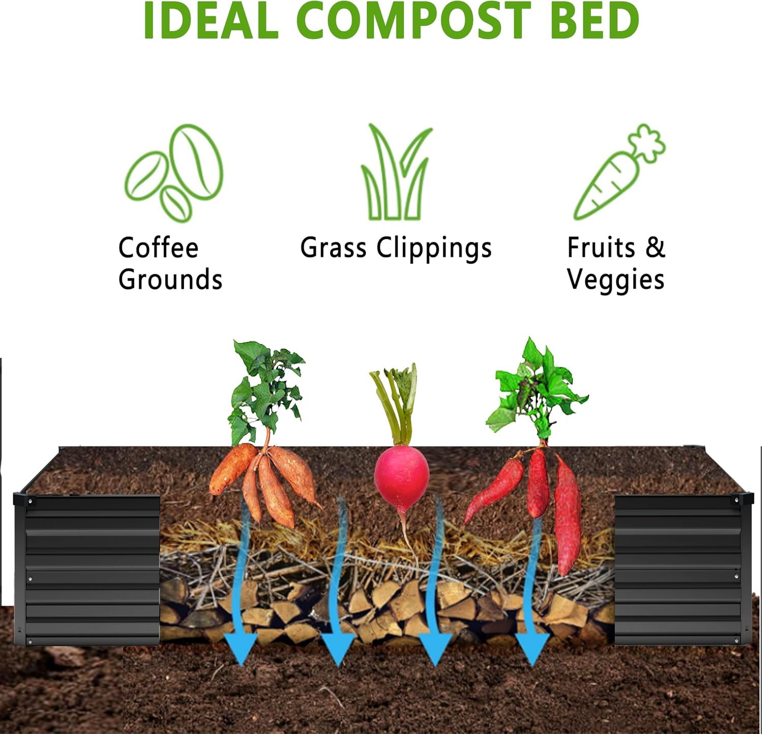 Detalle de DIIYIV Raised Garden Bed, 12-Inch Height