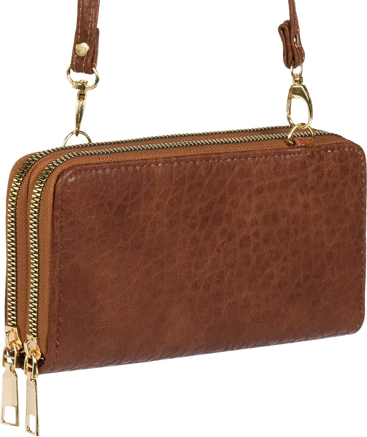 Detalle de StyleBREAKER Donna 2 in 1 Mini Borsa a tracolla granulata: portafoglio e borsa compatta con tracolla removibile