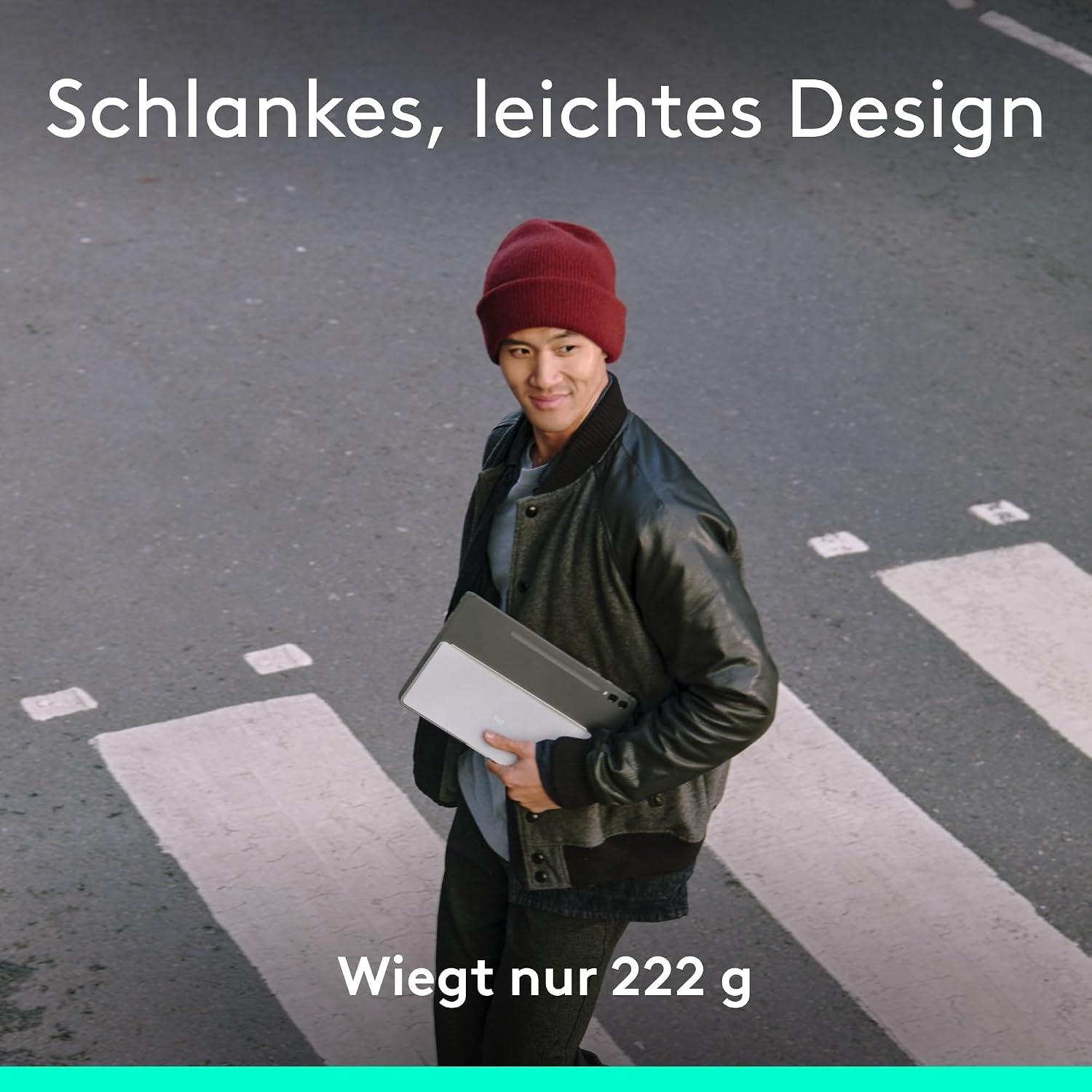 Detalle 2 de Logitech Keys-To-Go 2 Tastatur DEU QWERTZ Hellgrau