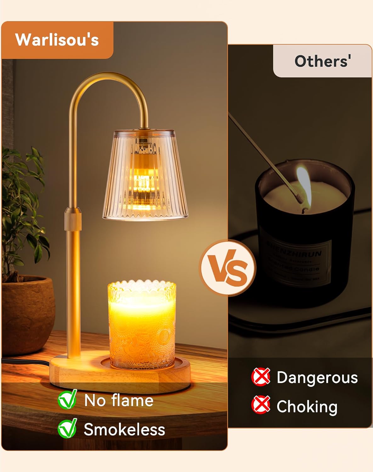Detalle de Adjustable Candle Warmer Lamp with Timer