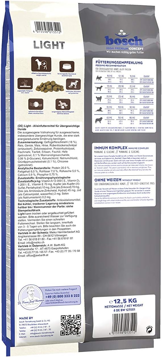 Detalle de Bosch HPC Light – Hundetrockenfutter zur Gewichtskontrolle, 12,5 kg
