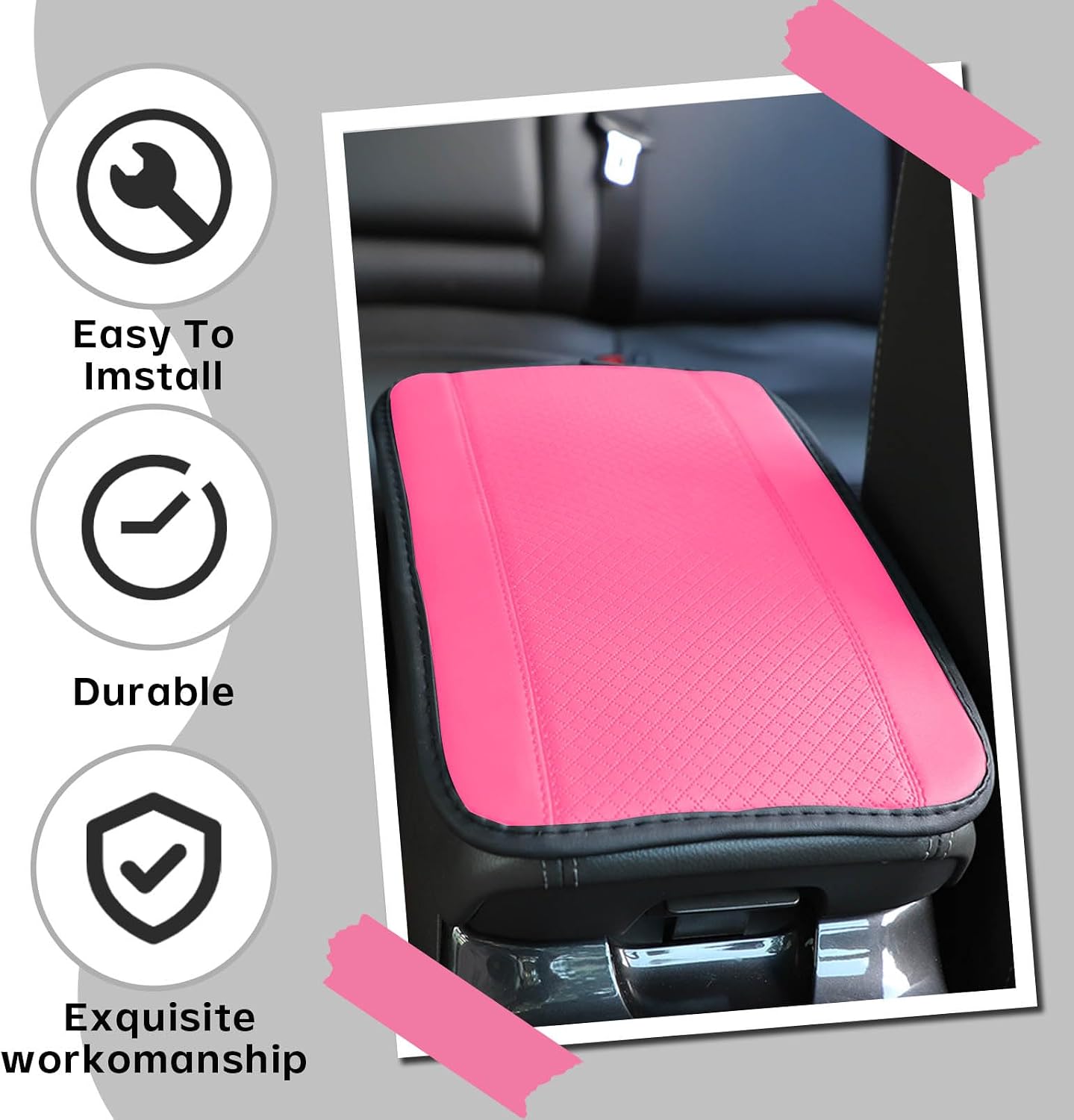 Detalle de Piburth Car Armrest Pad PU Leather