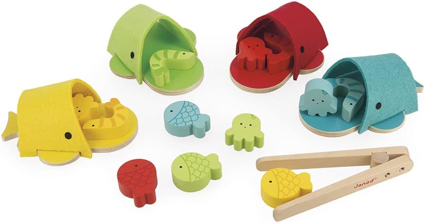 Thumbnail 2 de Janod Abbinamento Colori Balena – Giocattolo multisensoriale in legno per abbinamento forme e colori