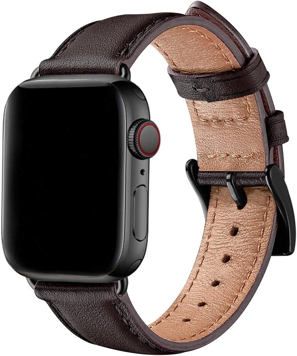 Detalle de SUNFWR leather watch strap for Apple Watch