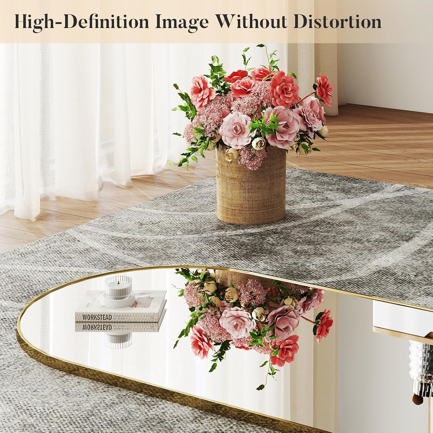 Detalle de DUMOS Arched Full-Length Mirror, 59 x 16 Inch