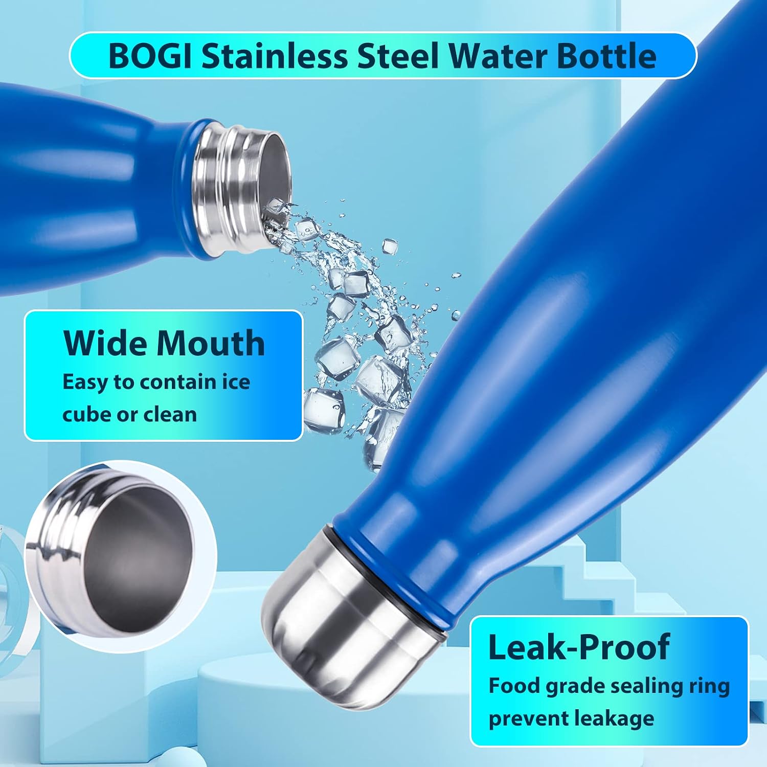 Detalle 1 de BOGI 17oz insulated water bottle