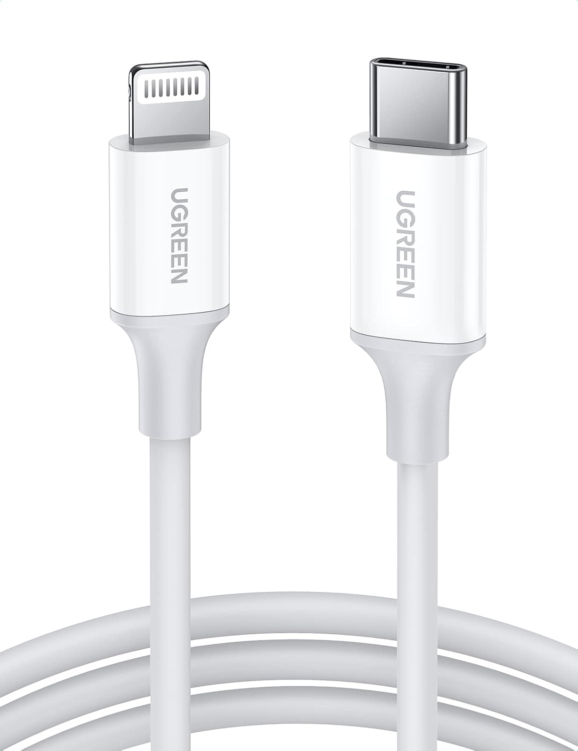 Detalle de UGREEN 60749 USB-C to Lightningケーブル 2m・MFi認証・3A急速充電