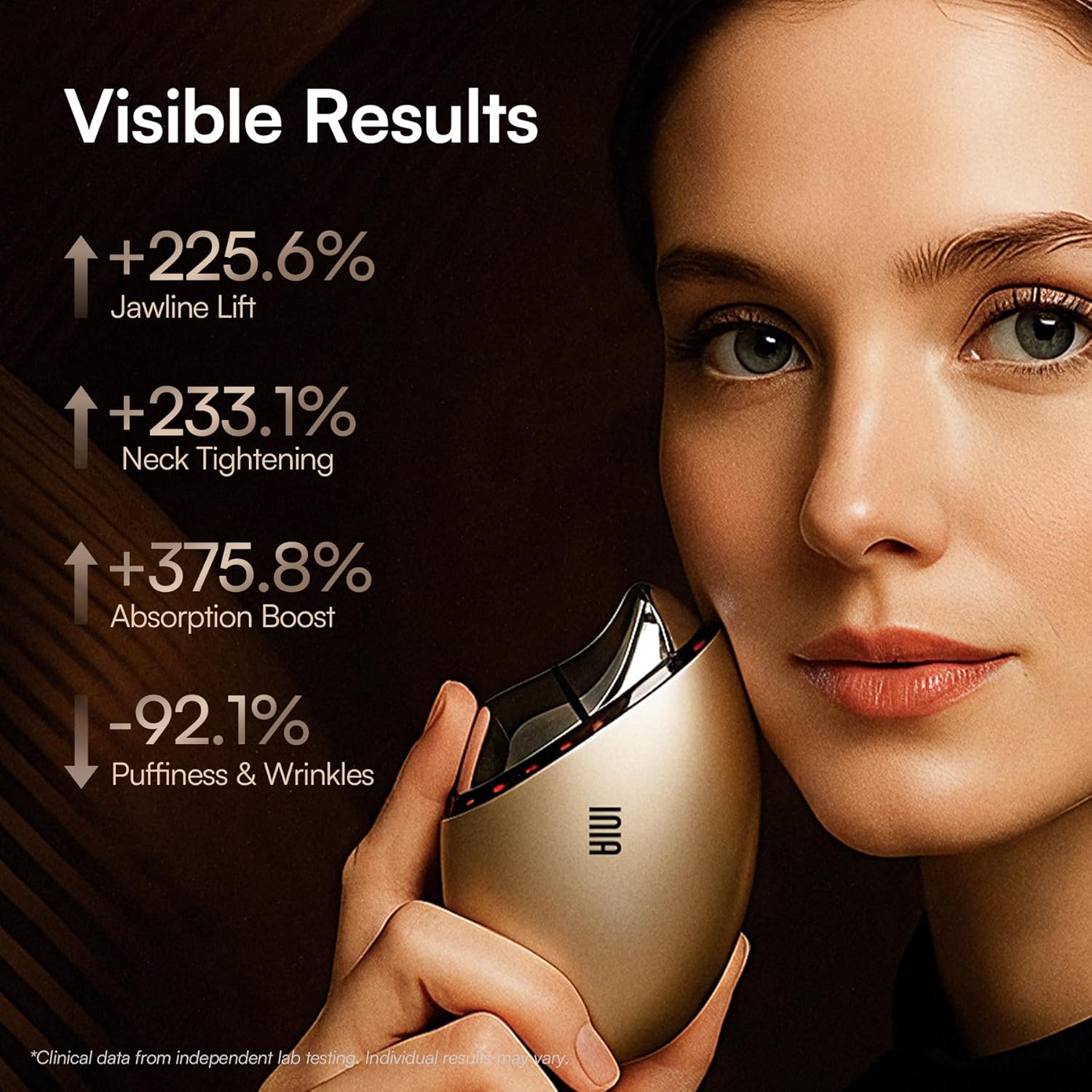 Detalle 2 de INIA 7-in-1 Red Light Therapy Facial Massager