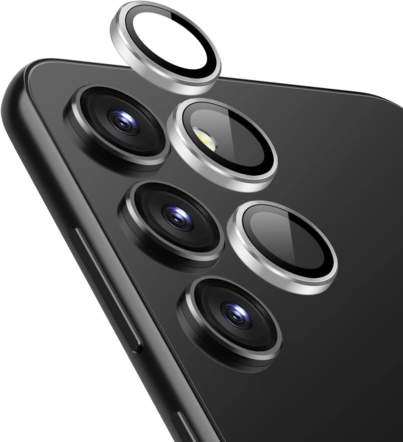 Detalle de ESR Galaxy S23/S23+ Camera Lens Protector, Silver 9H Tempered Glass