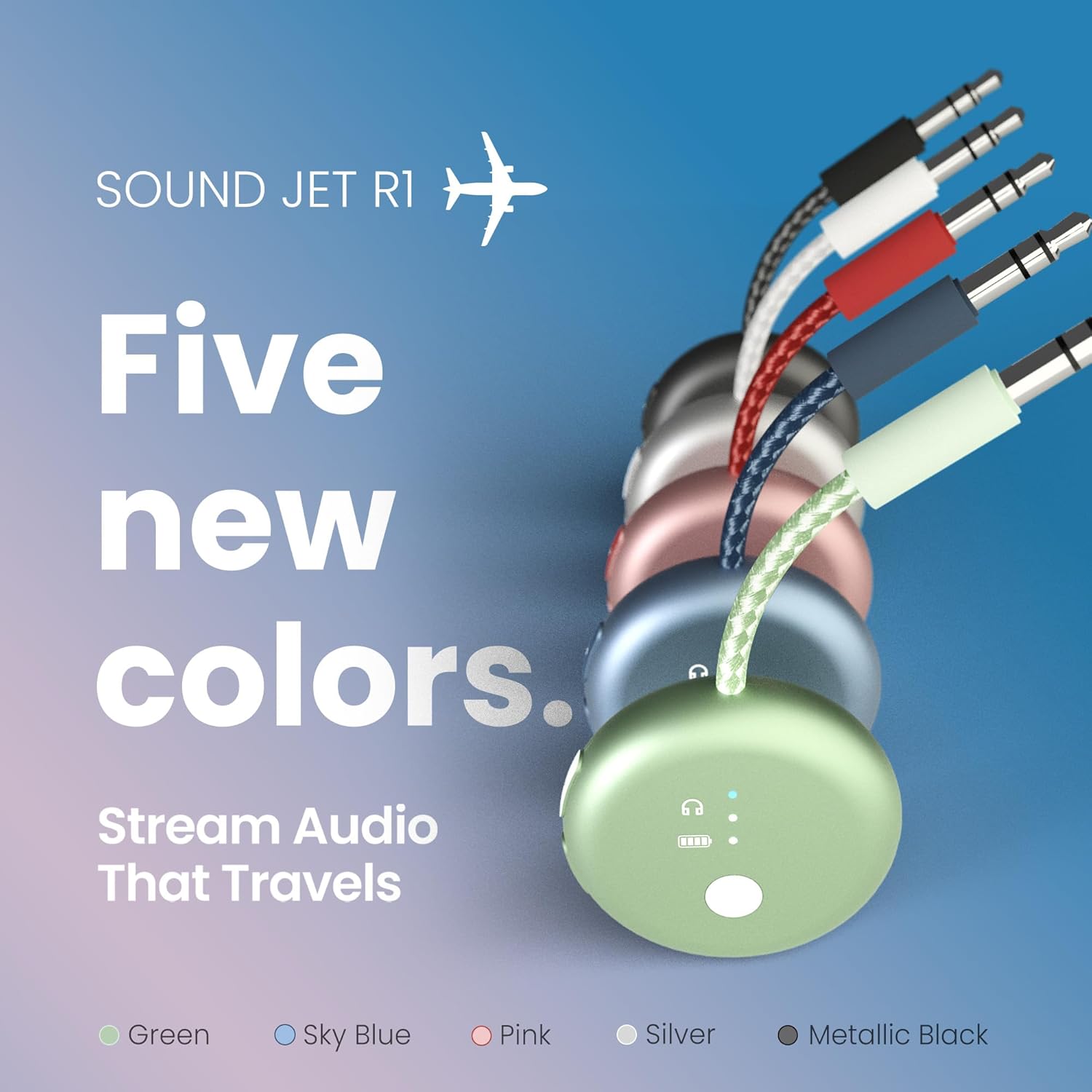 Thumbnail 6 de Avantree SoundJet R1 – Pack of 5 Airplane Bluetooth Adapters for Headphones