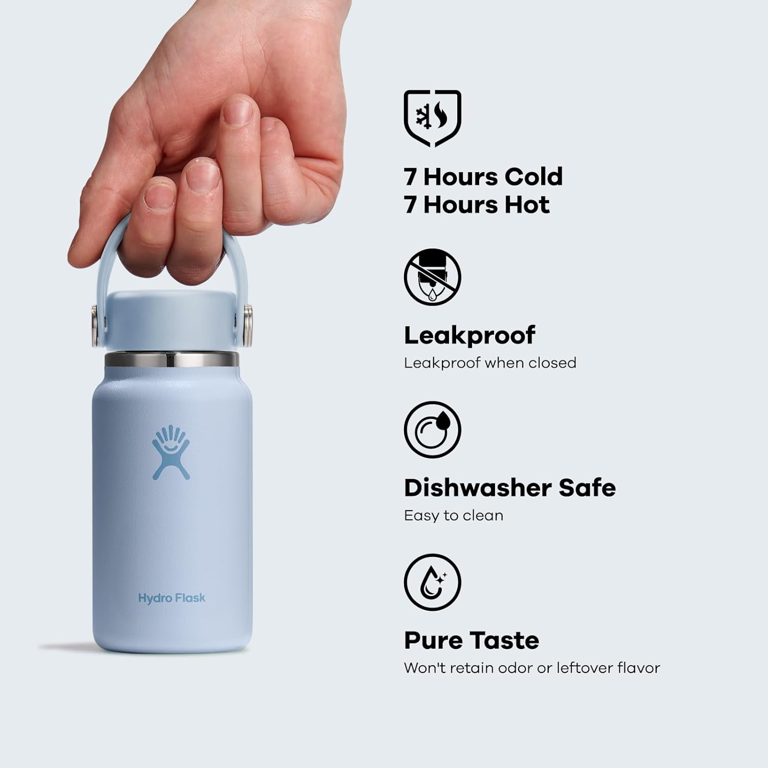 Thumbnail 4 de Hydro Flask Micro Bottle - Leak Proof 6.7 oz insulated mini bottle (Glimmer Pink)