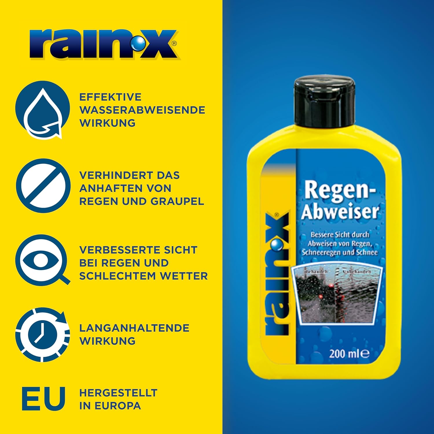 Thumbnail 2 de Rain-X Regenabweiser für Windschutzscheiben – verbesserte Sicht bei Regen, Schnee und Graupel (200 ml)