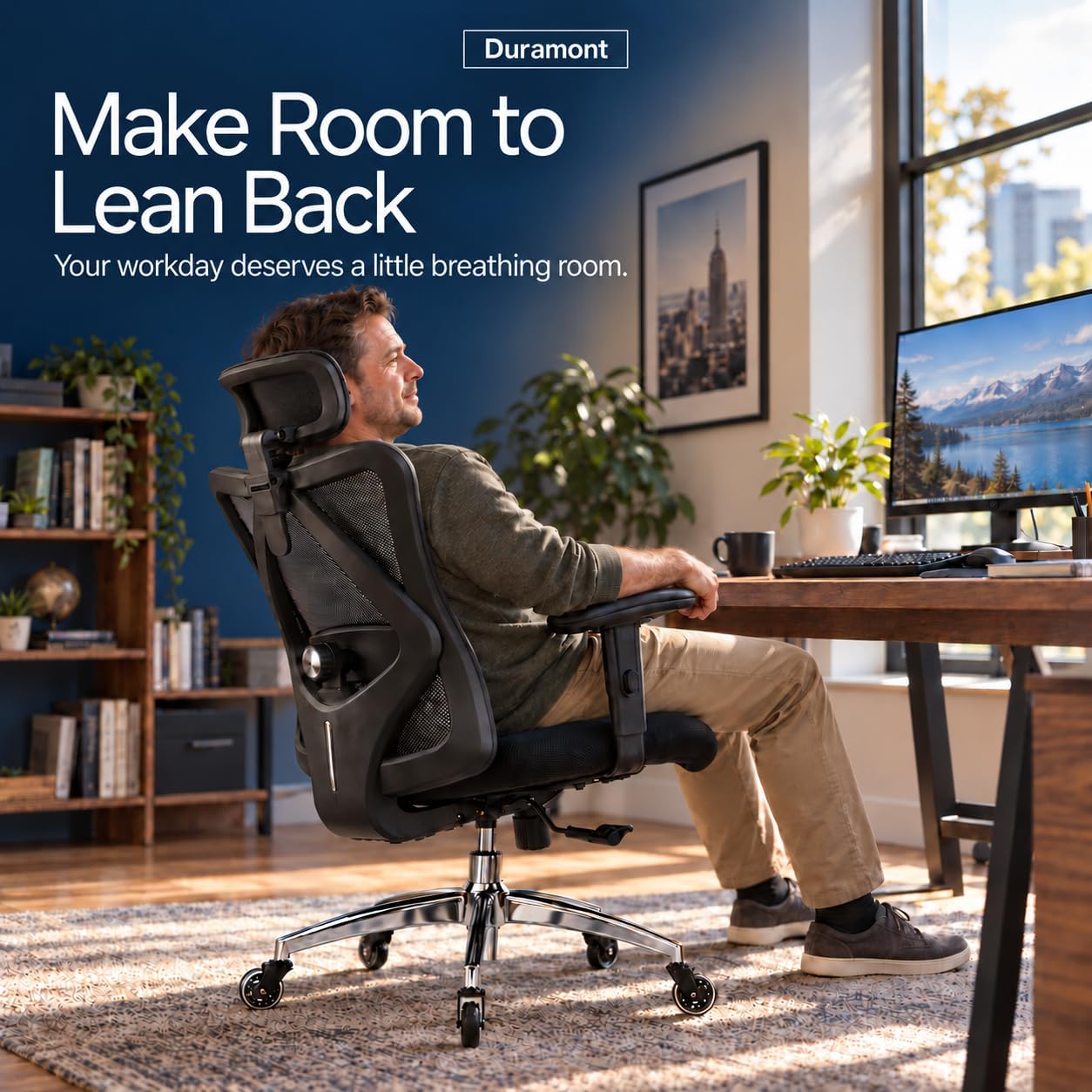 Thumbnail 6 de Ergonomic Office Chair Adjustable High-Back Recliner