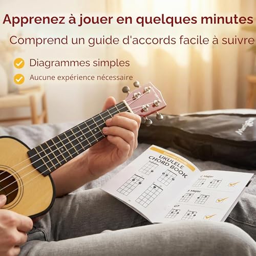 Detalle de Martin Smith Ukulélé Soprano 21 Pouces – Set Débutant Naturel