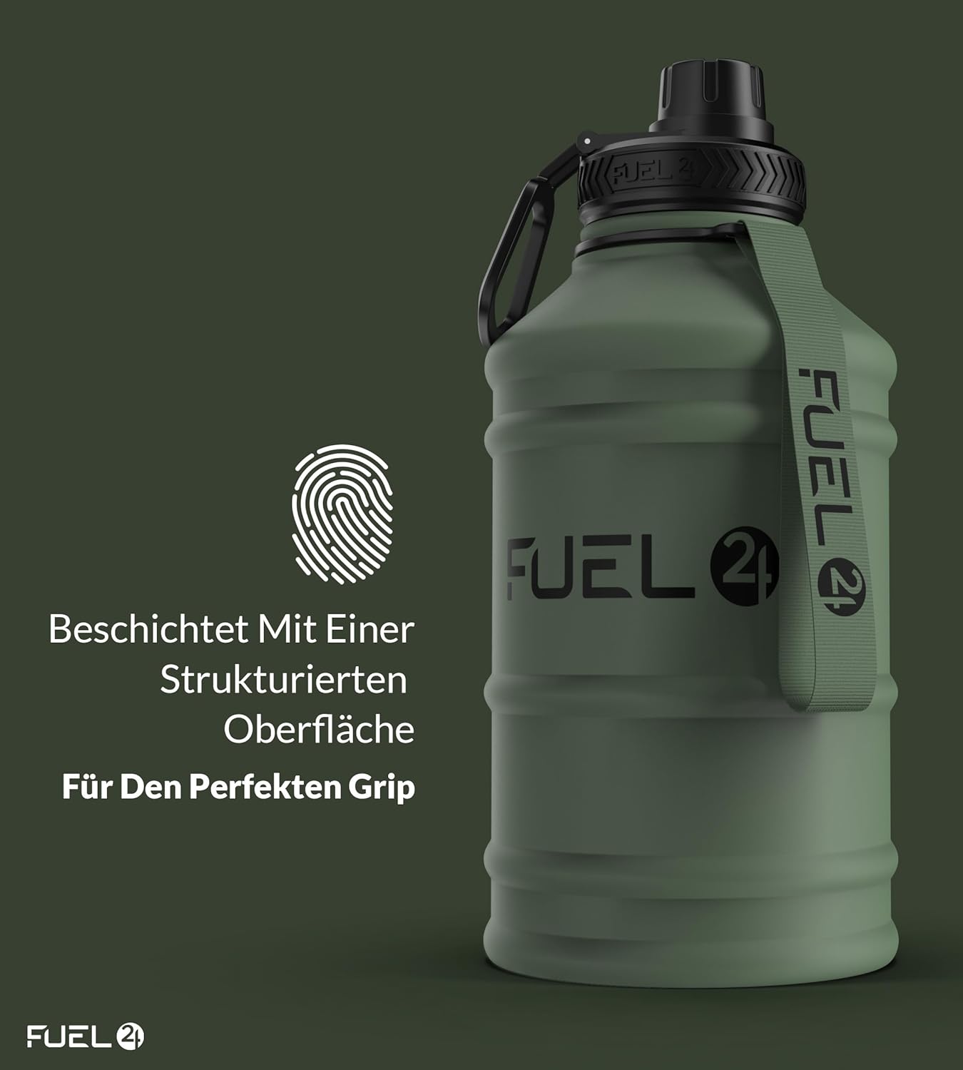 Thumbnail 2 de Fuel24 Extra Stark Trinkflasche Edelstahl 1,3 L / 2,2 L – Auslaufsicher, BPA-Frei, Robust
