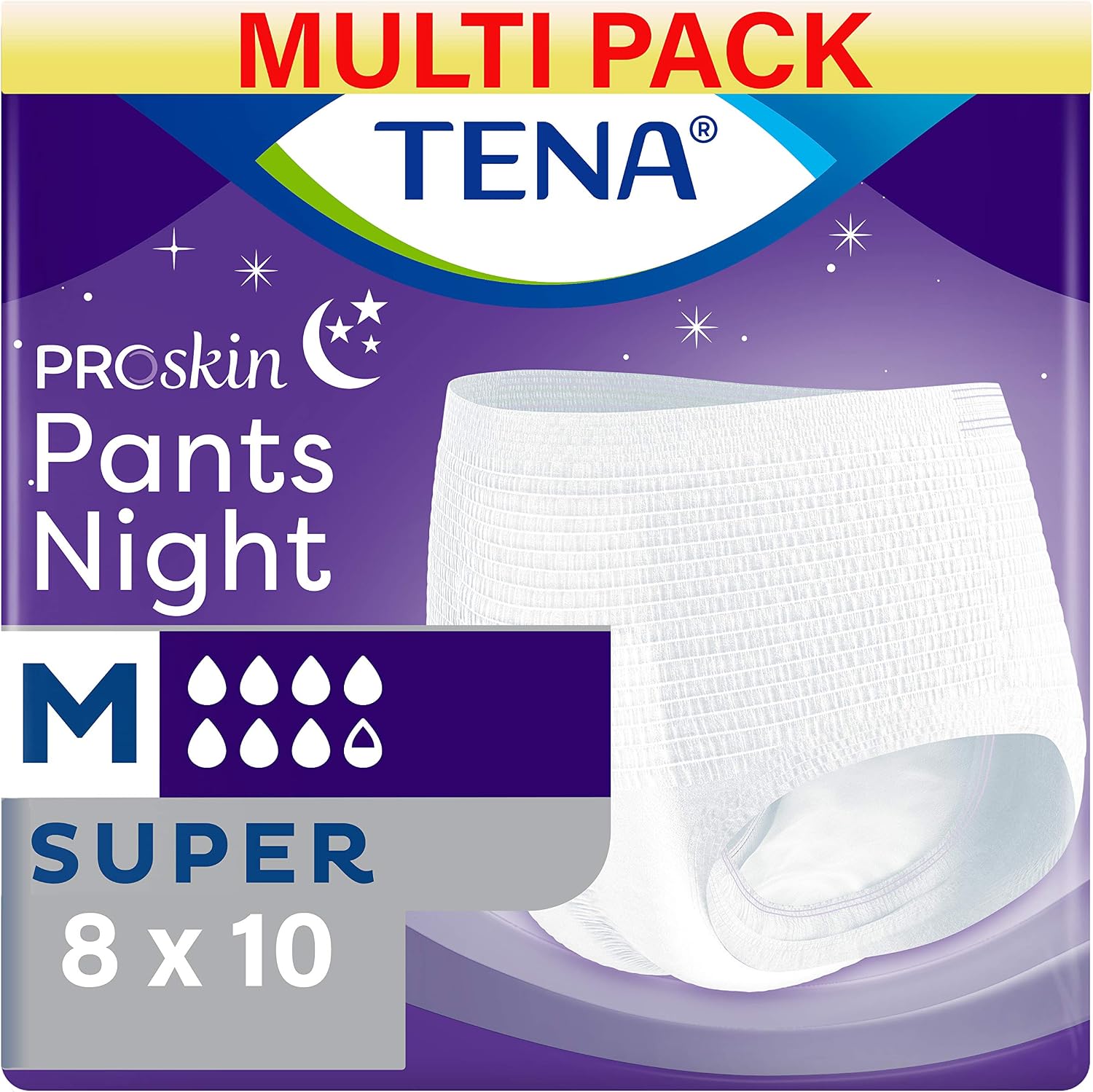 Detalle de TENA Unisex Pants Plus, Large — Moderate to Heavy Bladder Weakness, 56 Pairs (14 x 4 packs) for Active Everyday Life