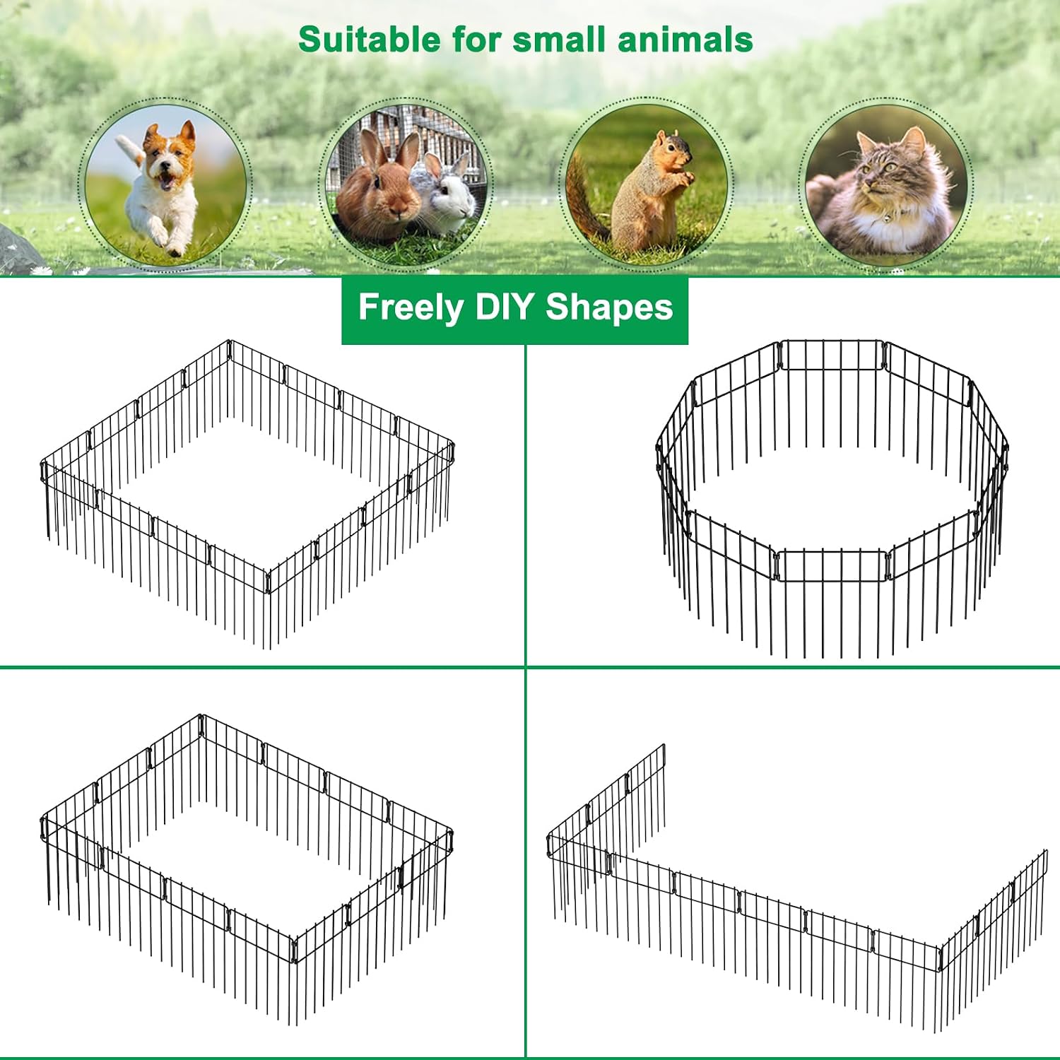 Thumbnail 5 de LIANTRAL Garden Fence 25 Pack: Rustproof, No-Dig Animal Barrier Panels (43 cm x 8.25 m) for Yard, Patio and Border