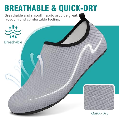 Detalle de Gitzing Water Shoes for Women & Men – Grey, UK 3.5 / EU 36