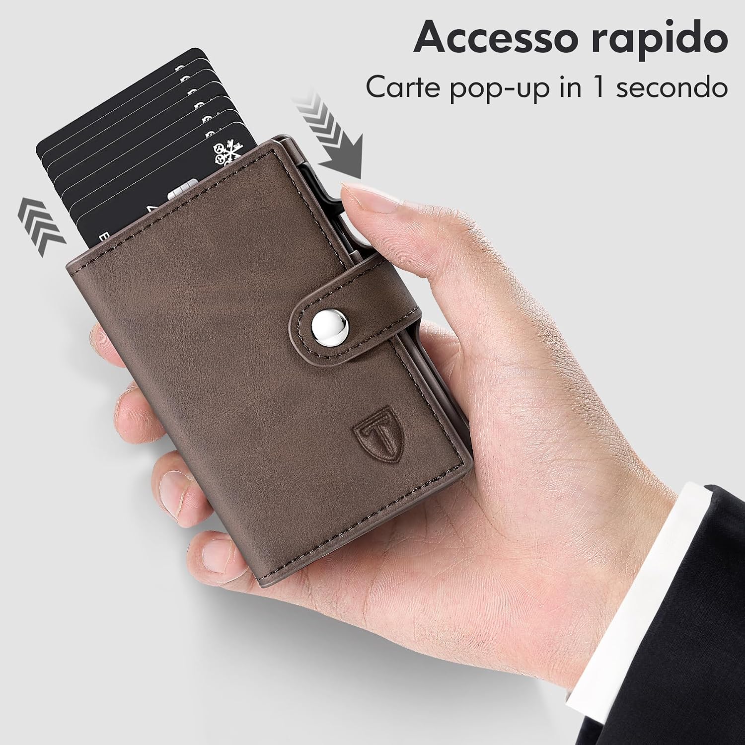 Detalle 2 de TENBST Portafoglio Uomo Slim 8 carte 👛