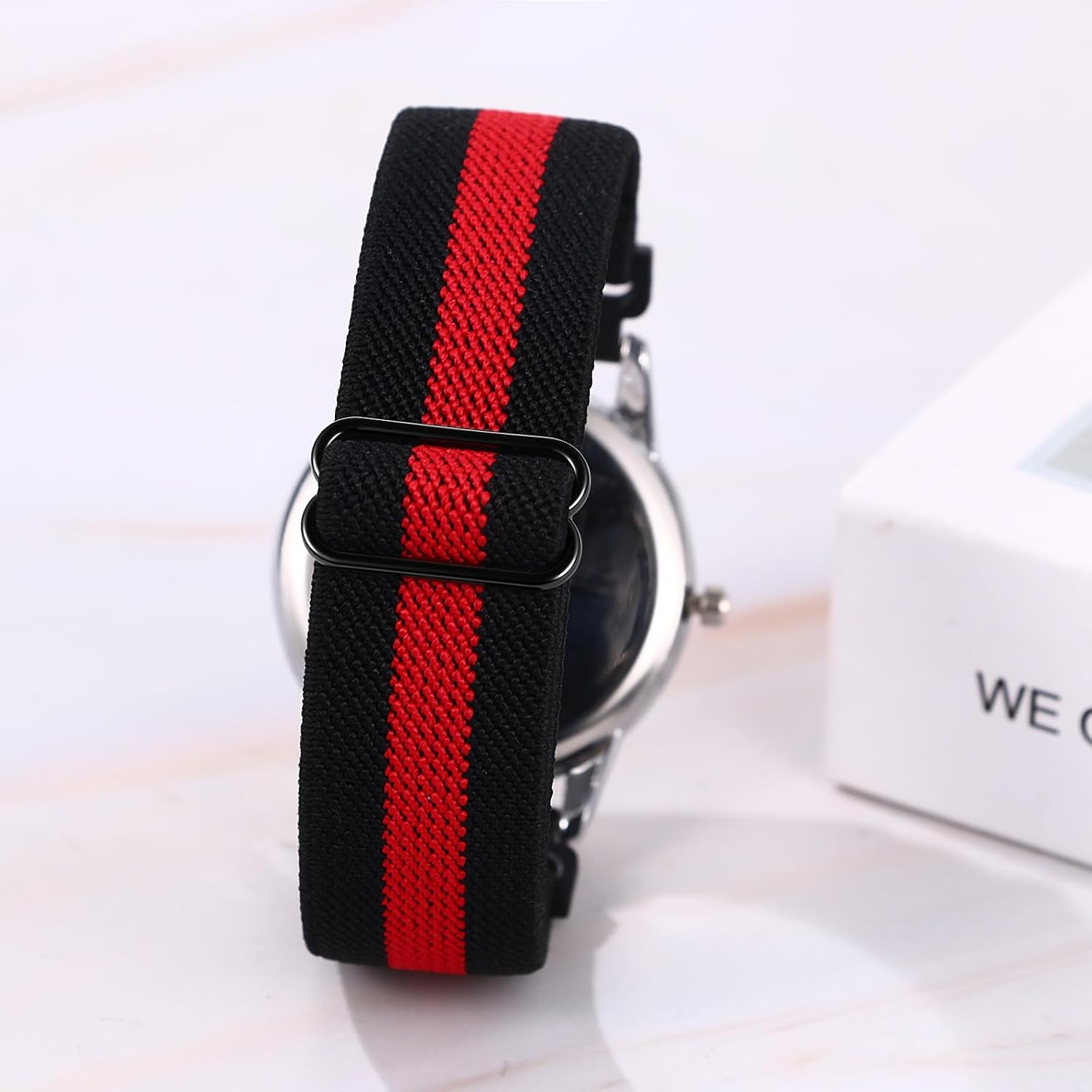 Thumbnail 2 de OIDEA Herren Armbanduhr mit elastischem geflochtenem Nylonband, analoges Quarzwerk & 24-Stunden-Zifferblatt