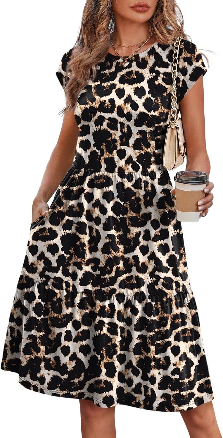 Thumbnail 6 de WIHOLL Summer Dresses for Women 2026 Cap Sleeve Floral Tiered Sundress
