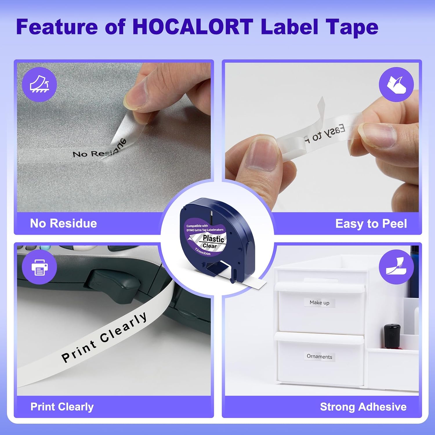 Thumbnail 3 de PROFICETIK 12mm x 4m LetraTag compatible tape