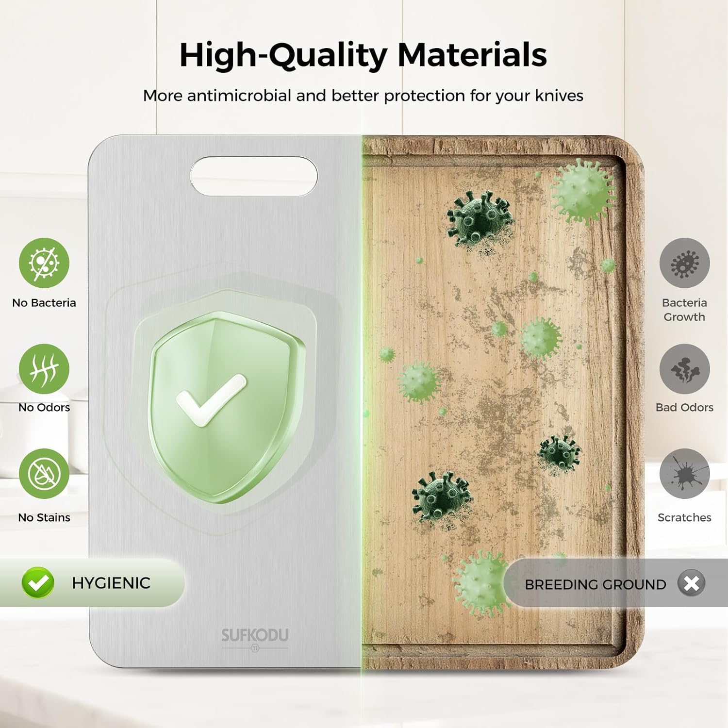 Detalle de Titanium Cutting Board 3-Piece Set
