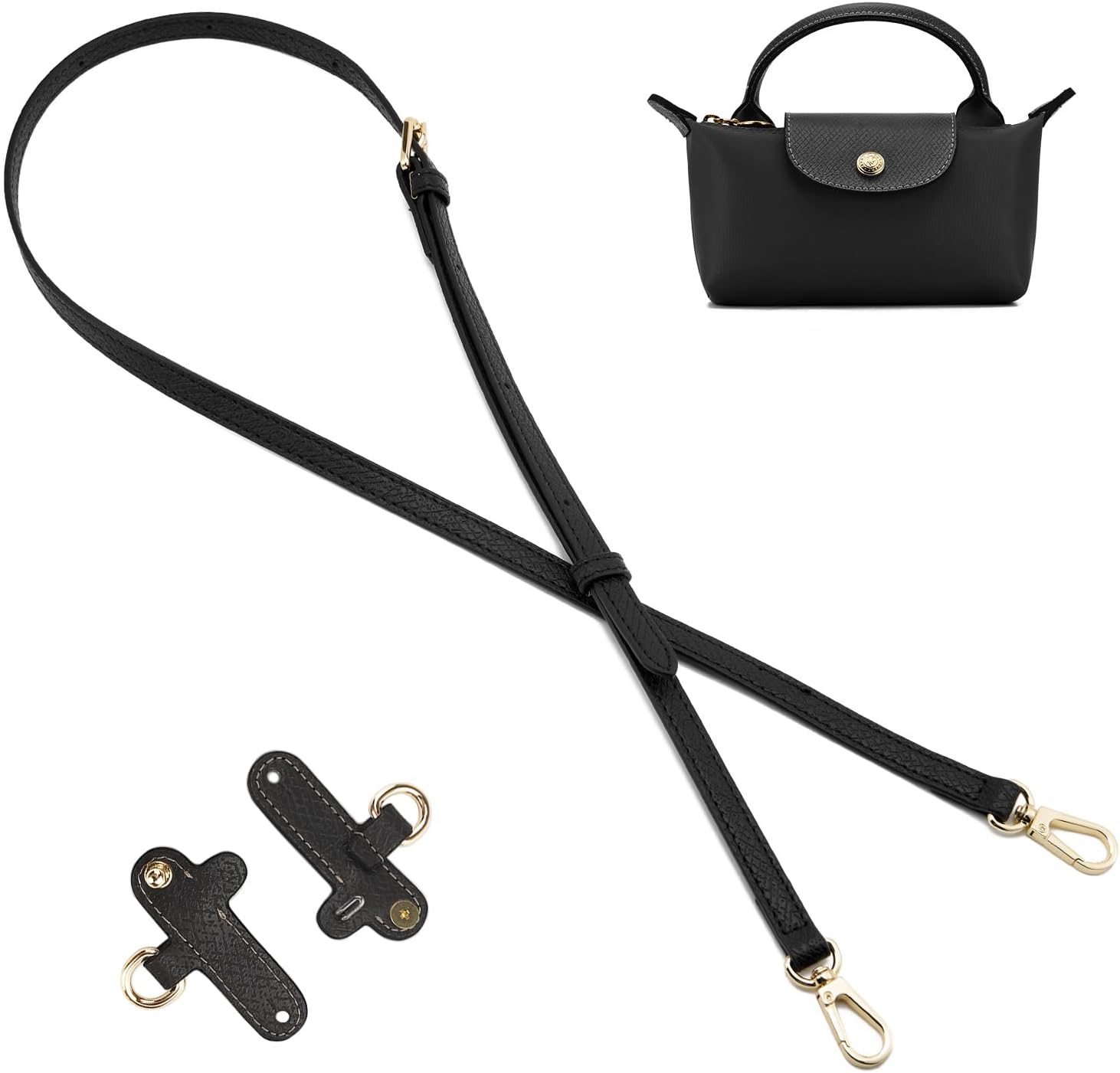 QIUTIMY Leather Handbag Strap Replacement for Longchamp Bags