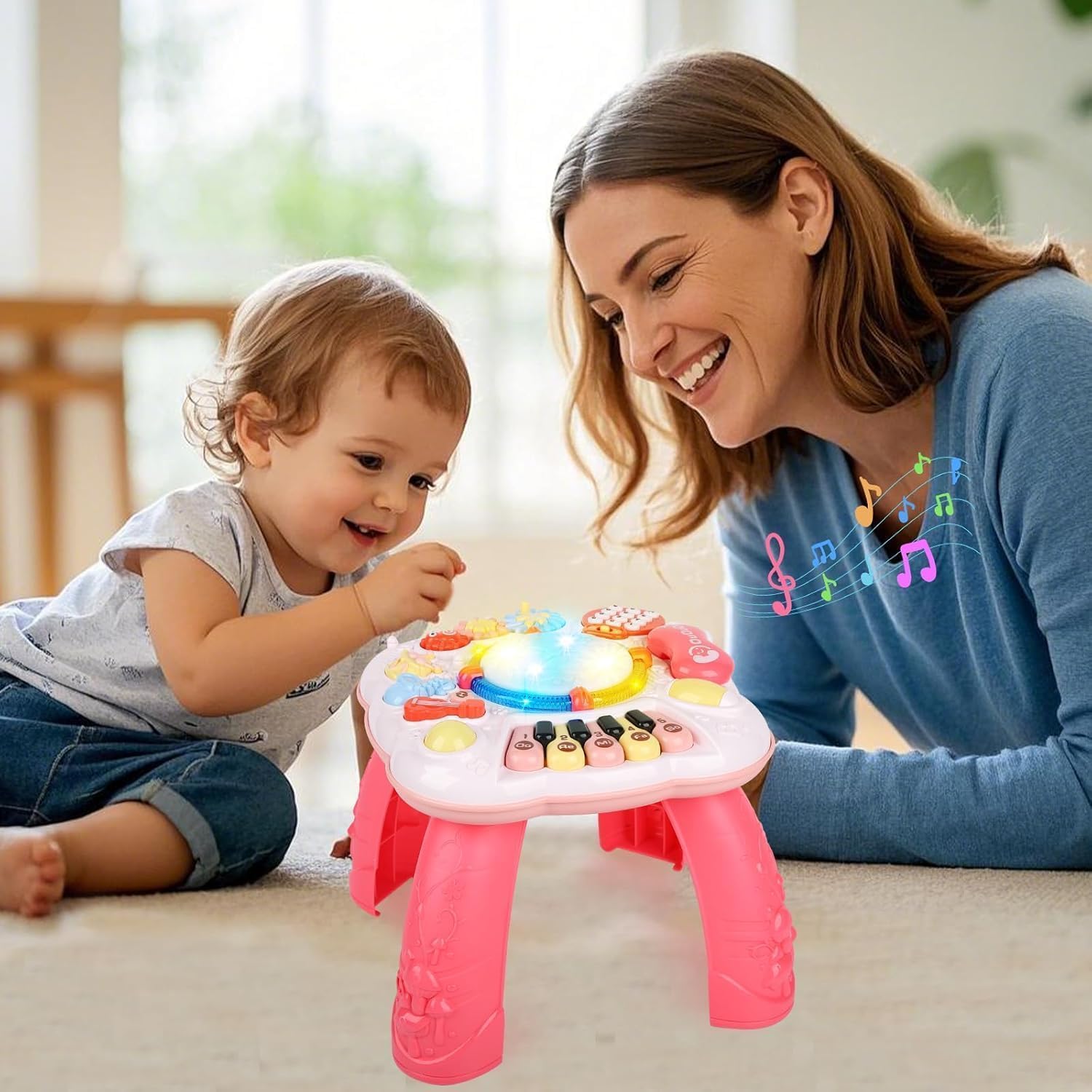 Detalle 2 de Cemirk Baby Activity Table musical, 30 cm