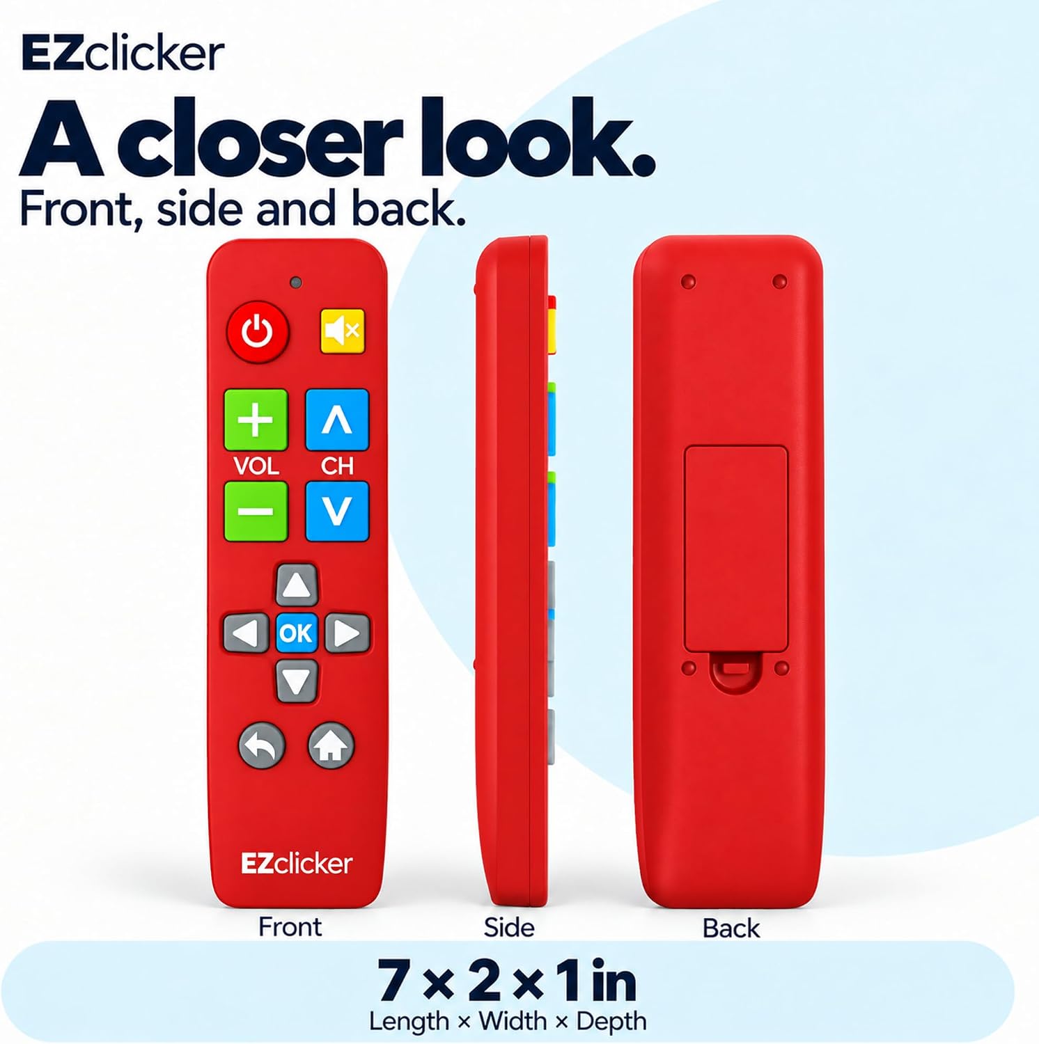 Thumbnail 6 de Samsung Replacement TV Remote (Red) with Big Buttons for Samsung TVs Only