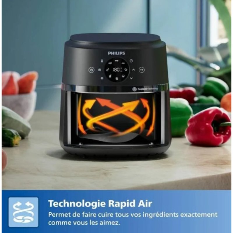 Thumbnail 1 de Freidora de aire Philips 2000 NA220/00 de 4,2 L y 1500 W con ventana y 9 programas