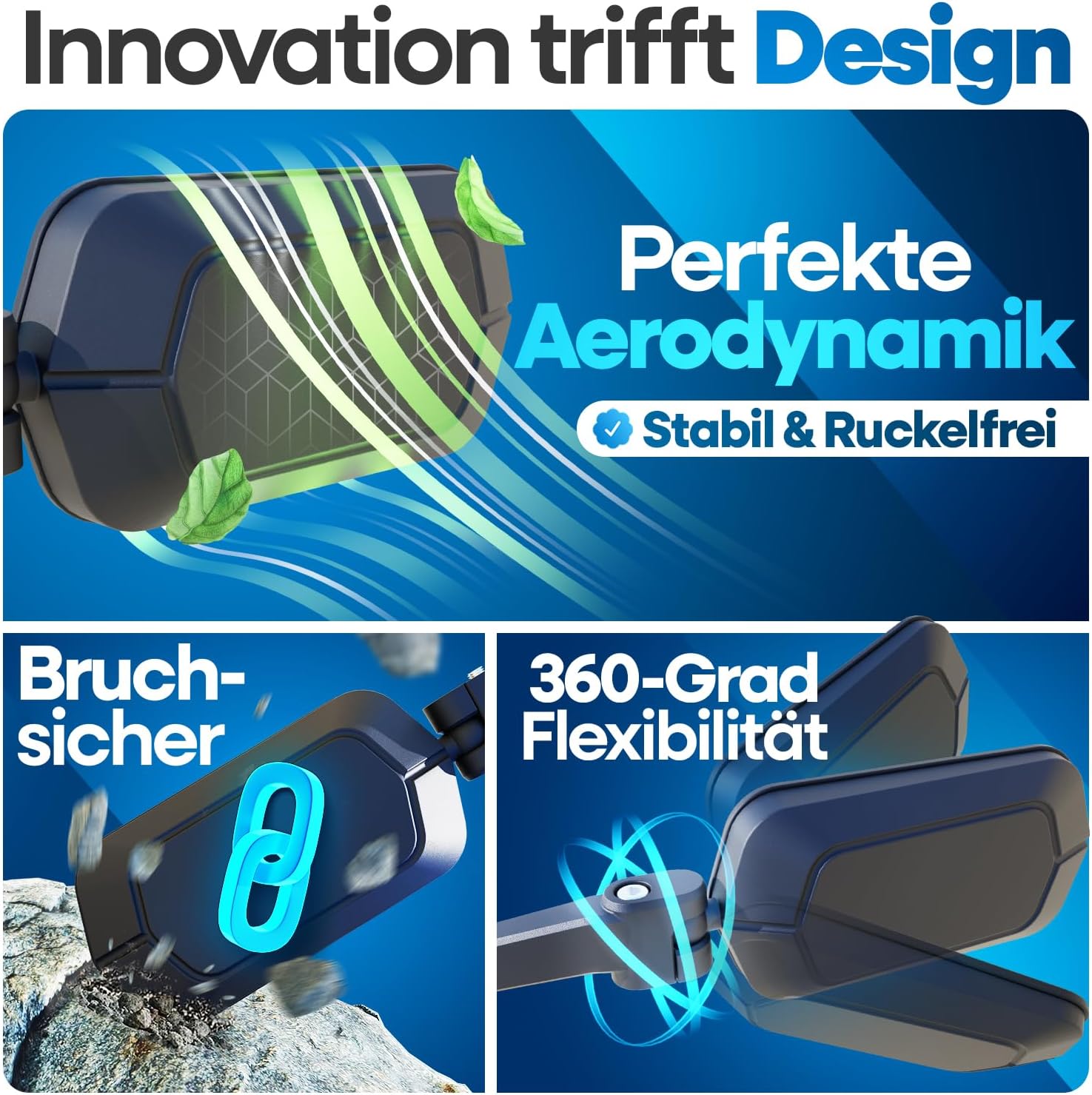 Thumbnail 3 de NEXTCOVER Fahrradspiegel für Lenker – ProVision Echtglas, Set mit 360° Sicht und SecureGrip