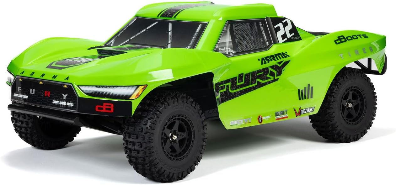 Detalle de ARRMA Fury MEGA 550 2WD ARA3221T1 – samochód RC Short Course 1/10, zielony