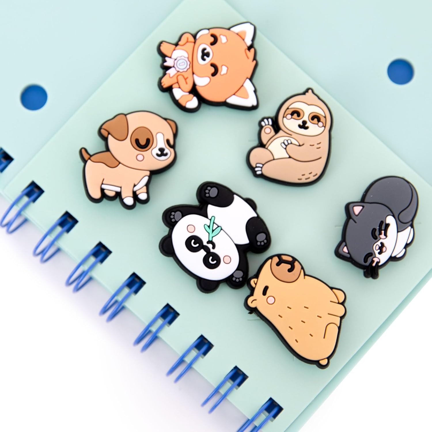 Detalle de Mr. Wonderful – Set de Cahier A5 avec Charms : couleur Vert