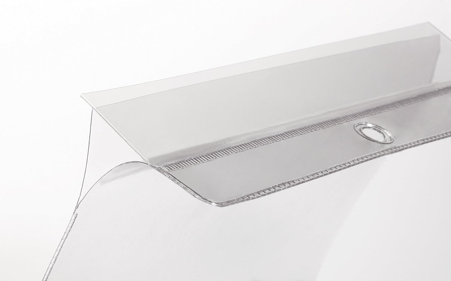 Detalle de Durable 230619 Busta porta avvisi con aletta di chiusura – formato A5, trasparente, confezione da 10 pezzi