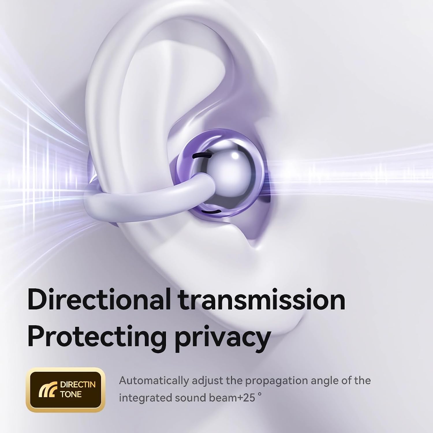 Detalle 2 de PTHTECHUS Open Ear Bluetooth-Kopfhörer mit 4,3 g