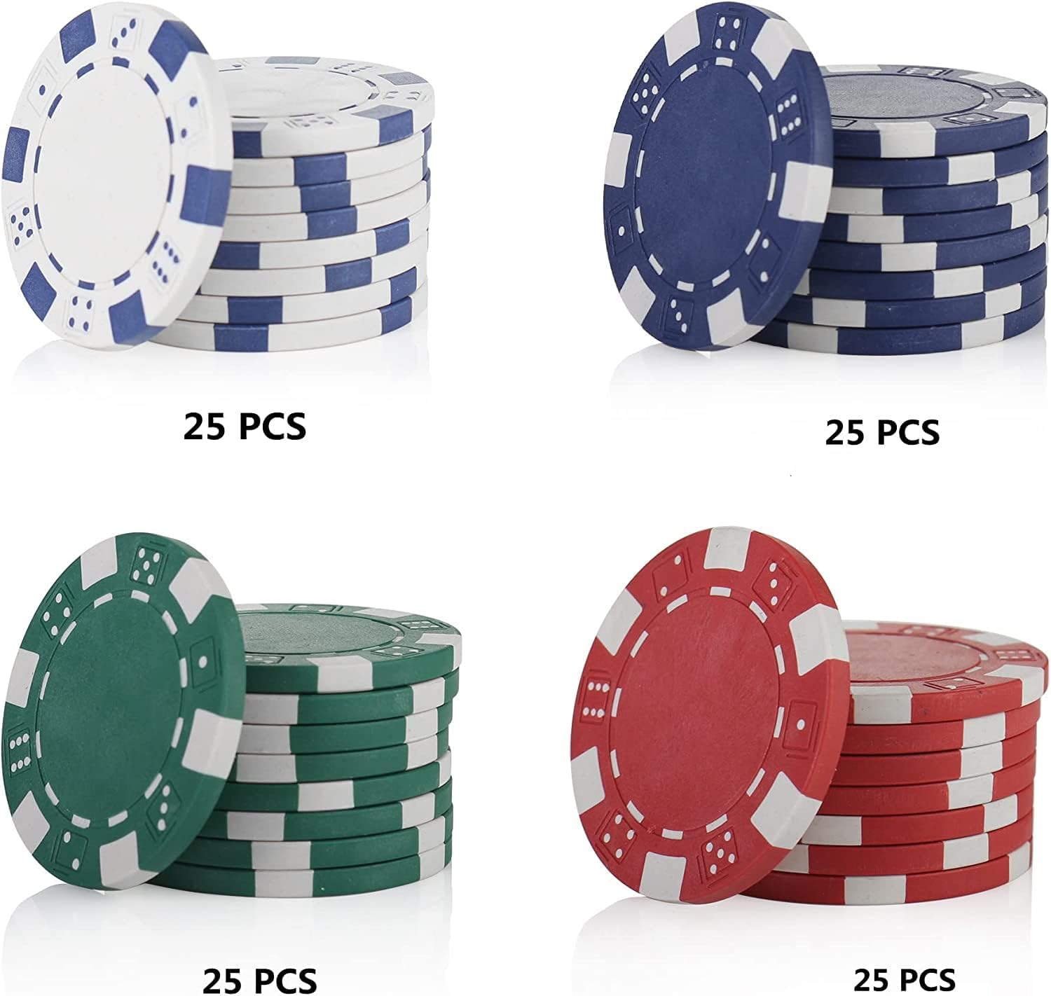 Thumbnail 2 de LUOBAO 11.5g Poker Chips 100pc 🎲