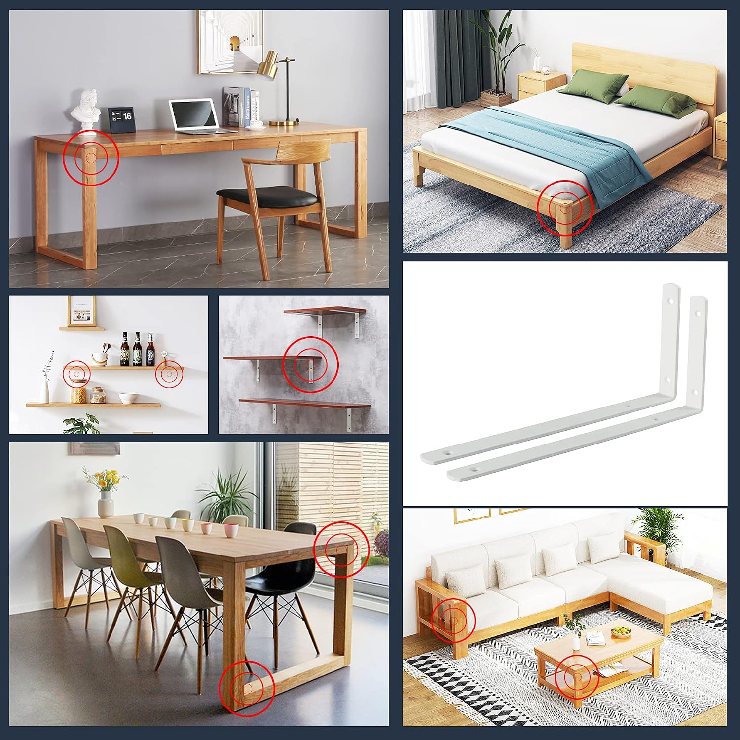 Thumbnail 5 de Sayayo EJ5230W-2P 300mm L shelf bracket ðŸ›