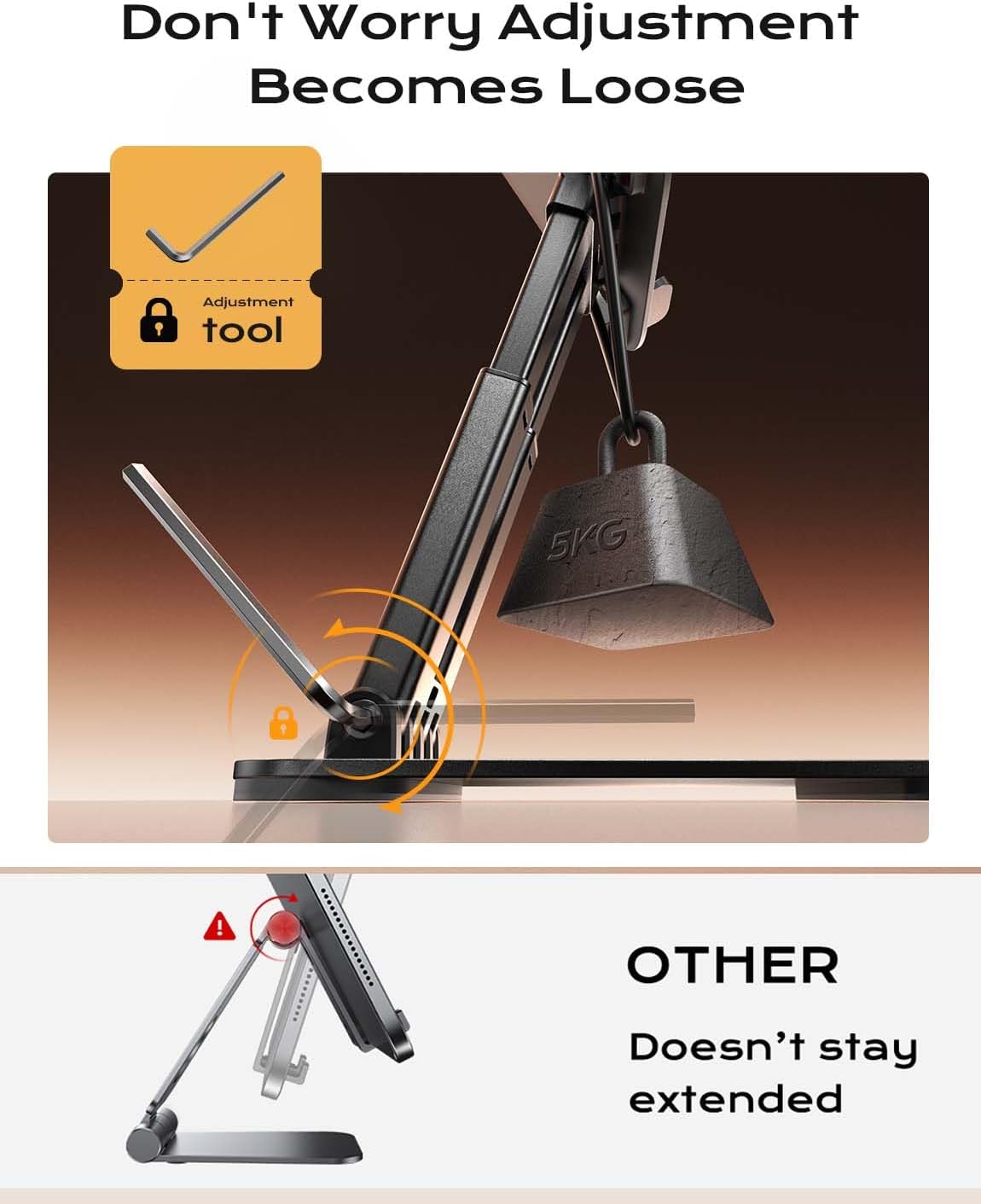 Thumbnail 6 de LISEN iPad Stand for Desk — Tablet Holder for Home and Office Use