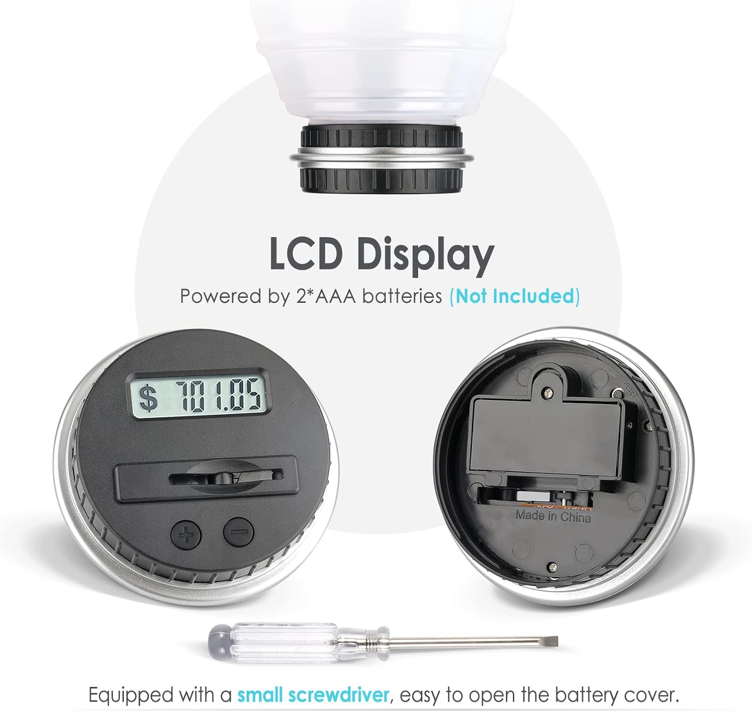 Detalle de Vcertcpl Digital Coin Bank, 2.8L Capacity