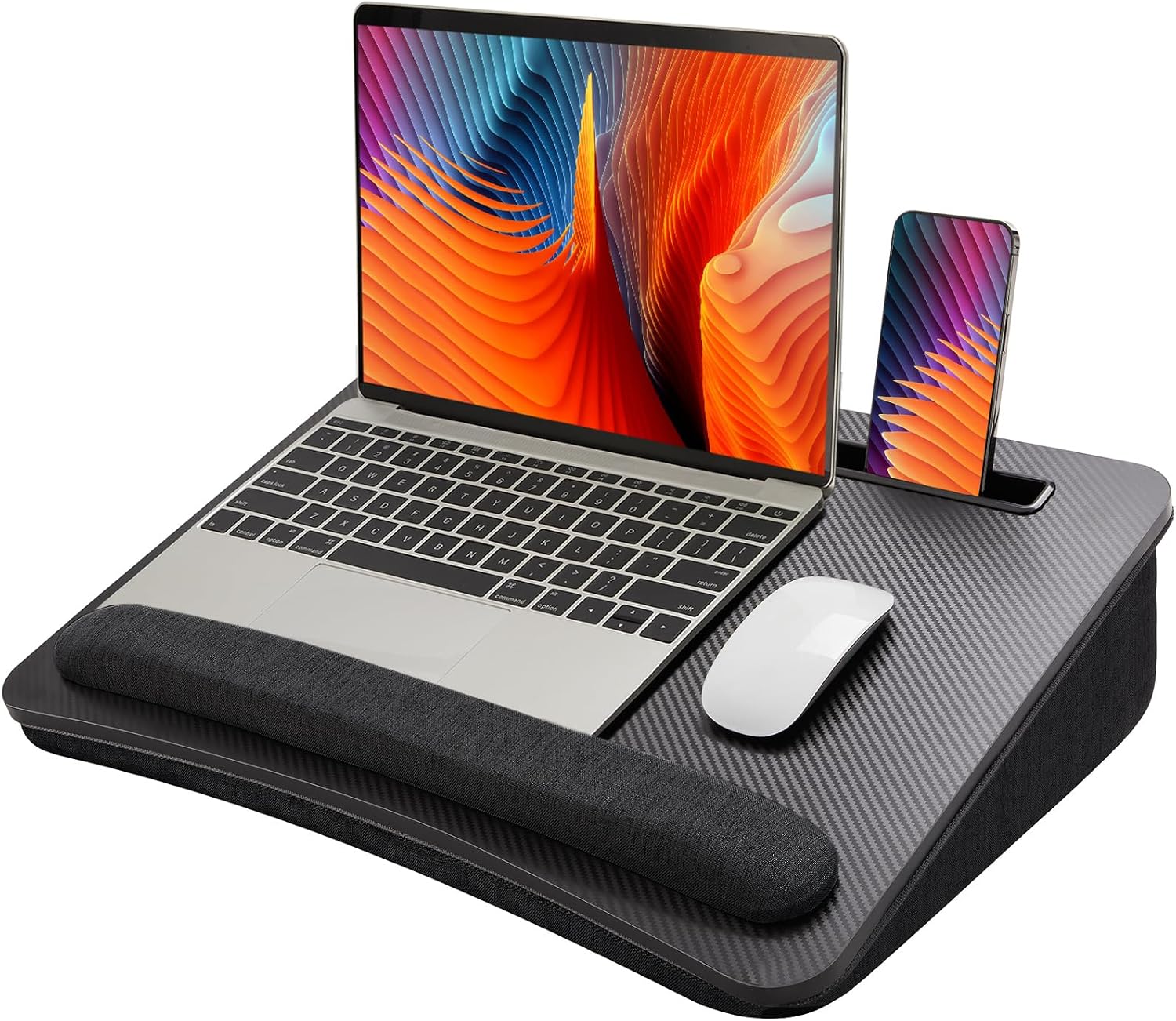 Detalle de HUANUO Laptop Lap Desk with Cushion, Fits up to 17-Inch Laptops, Black