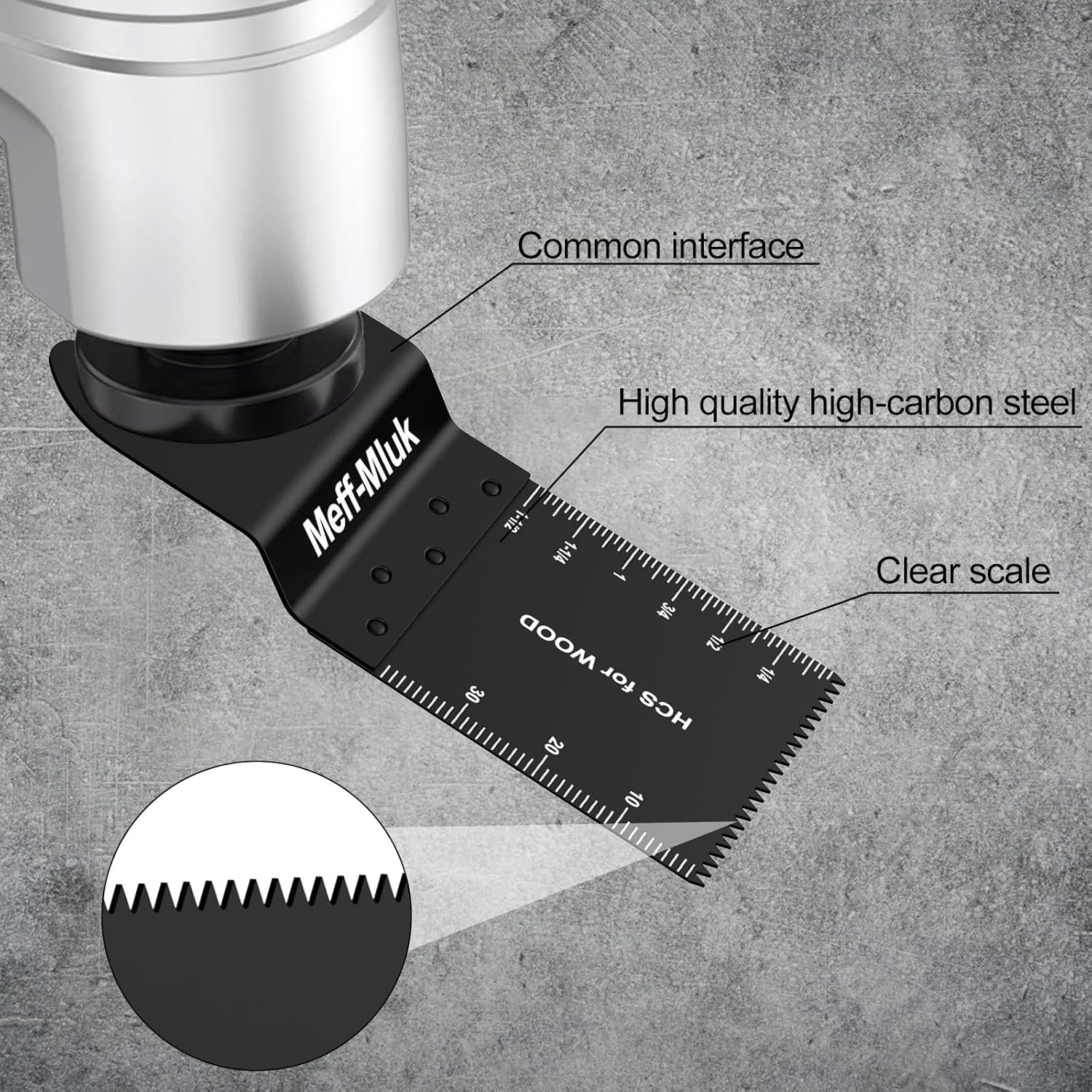 Detalle 2 de Meff-Mluk 50PCS Oscillating Tool Blades 50 pack